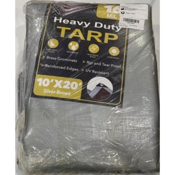 Tarp 10x20FT, 16 Mil Large Tarp, Tarps Heavy Duty Waterproof with Grommets - Picture 1 of 2